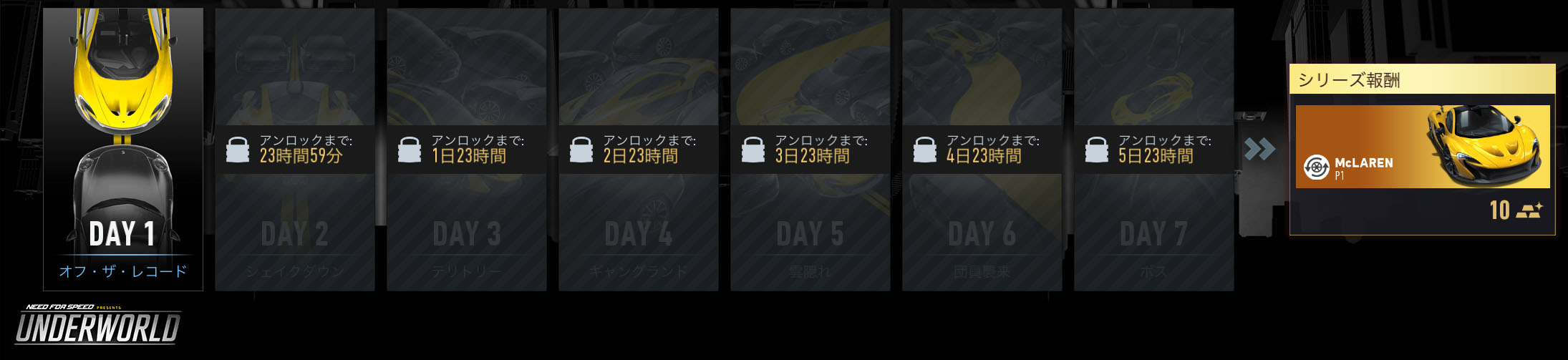 (DAY2最終) ニードフォースピード ノーリミット NFSNoLimits 攻略 MCLAREN P1 をゲットせよ！