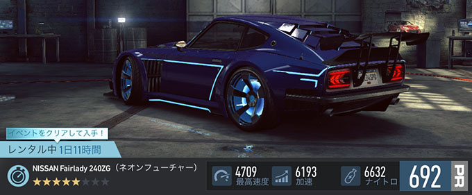 【DAY 6】ニードフォースピードノーリミット NISSAN FAIRLADY 240ZG（ネオンフューチャー） 無課金 攻略 NFSNoLimits NFSNL