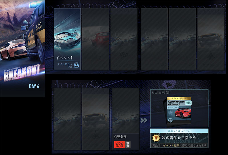 【DAY 4】ニードフォースピードノーリミット ASTON MARTIN V12 VANTAGE S 無課金 攻略 NFSNoLimits NFSNL
